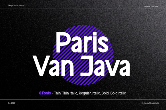 Paris Van Java Family: A Modern Sans Serif for Handmade Branding