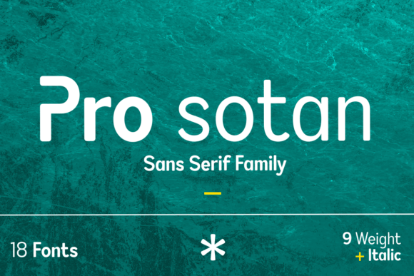 Pro Sotan Typeface: A Rounded Sans Serif for Romantic Branding